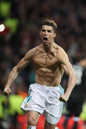 Bilder des Tages - SPORT April 11, 2018 - Madrid, Spain - CRISTIANO RONALDO of Real Madrid celebrates after scoring during the UEFA Champions League, quarter final, 2nd leg football match between Real Madrid CF and Juventus FC on April 11, 2018 at Santiago Bernabeu stadium in Madrid, Spain Football - UEFA Champions League - Real Madrid CF vs Juventus FC  - ZUMAb169 20180411_zaa_b169_015 Copyright: xManuelxBlondeau Aop.Pressx