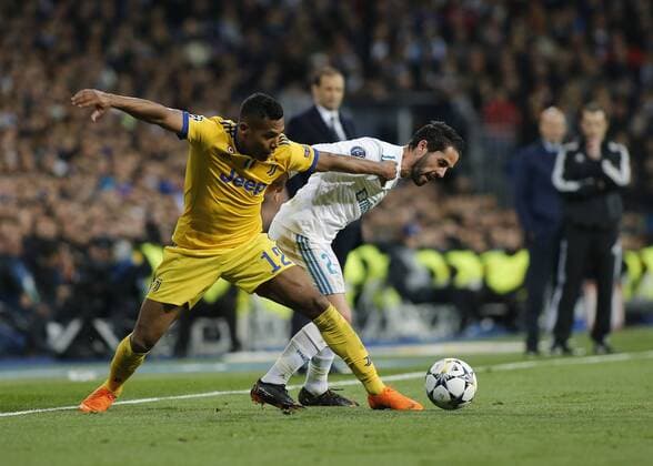 April 11, 2018 - Madrid, Spain - Alex Sandro during Champions League match between Real Madrid v Juventus, in Madrid, on April 11, 2018. Real Madrid v Juventus - UEFA Champions League Quarter Final Second Leg  - ZUMAn230 20180411_zaa_n230_744 Copyright: xLorisxRosellix