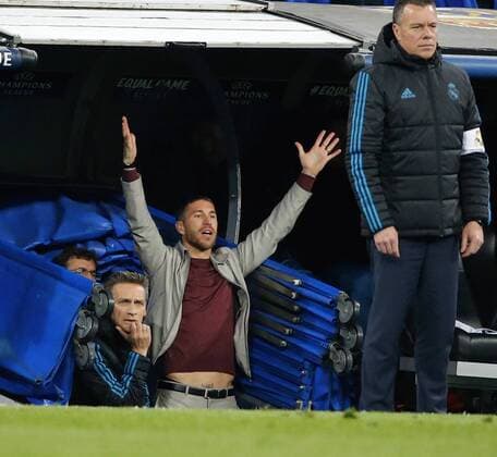 Themen der Woche - SPORT KW15 Bilder des Tages - SPORT Partido de vuelta de cuartos de final de la Champions League disputado entre Real Madrid y Juventus. En la imagen, Sergio Ramos. Last 8 Champions League match played between Real Madrid and Juventus. In this picture, Sergio Ramos. 