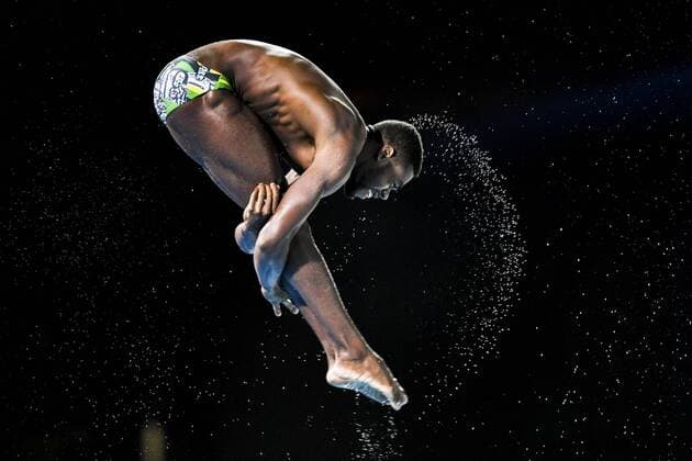 Themen der Woche - SPORT KW15 Bilder des Tages - SPORT 12th April 2018, Optus Aquatic Centre, Gold Coast, Australia; Commonwealth Games day 8; Yona Knight-Wisdom of Jamaica competes during the Men s 3m Springboard Final  ActionPlus12012500