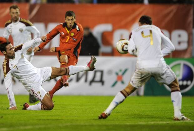 - VORONEZH, RUSSIA: Belgium s Eden Hazard in action during the friendly soccer match Russia vs Belgium, in Voronezh, Wednesday 17 November 2010. ERICxLALMAND  x23578567x