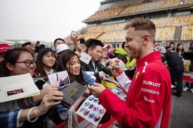 Sebastian Vettel Scuderia Ferrari Grand Prix of China 2018 Arrival of the drivers 12 04 18 Shanghai Copyright: xEIBNER Illmannx EP_EER
