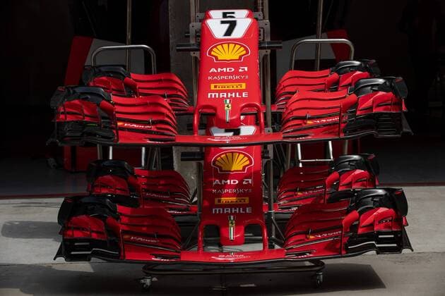 Vehicle by Sebastian Vettel Scuderia Ferrari and Kimi Raikkoenen Scuderia Ferrari Grand Prix of China 2018 Arrival of the drivers 12 04 18 Shanghai Copyright: xEIBNER Illmannx EP_EER