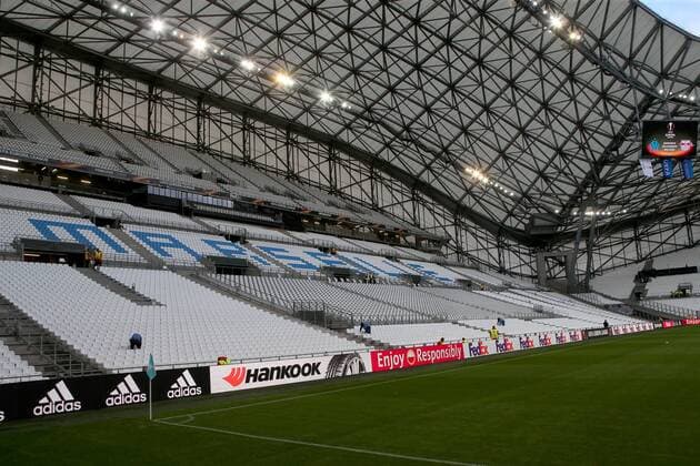 Interior view Stade Velodrome Olympique Marseille vs RB Leipzig UEFA Europa League quarter-final match Football 12 04 2018 Marseille Copyright: xLanger Eibner-Pressefotox EP_HLR