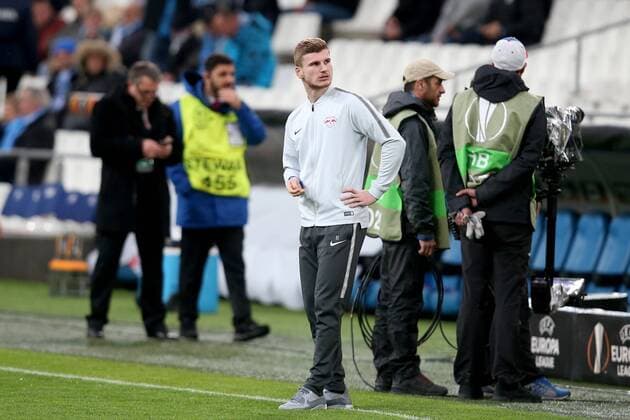 Timo Werner RB Leipzig 11 before the match Olympique Marseille vs RB Leipzig UEFA Europa League quarter-finals Rueckspiel Football 12 04 2018 Marseille Copyright: xLanger Eibner-Pressefotox EP_HLR