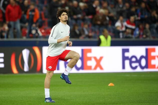 SOCCER - EL, RBS vs Lazio SALZBURG,AUSTRIA,12.APR.18 - SOCCER - UEFA Europa League, quarterfinal, Red Bull Salzburg vs SS Lazio. Image shows Andre Ramalho (RBS). GEPAxpictures xChristianxWalgram