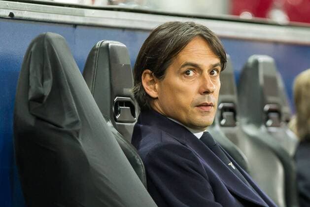 Salzburg Austria 12 04 2018 UEFA Europa League 2017 18 Season Quarter finals Second leg Red Bull Salzburg Lazio Rome coach Simone Inzaghi ROM looks DeFodi507