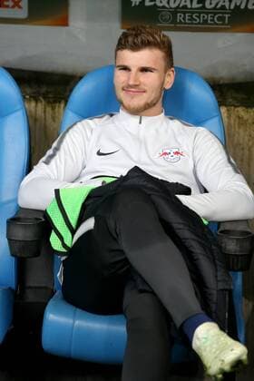Timo Werner RB Leipzig 11 at the bench Olympique Marseille vs RB Leipzig UEFA Europa League quarter-final match football 12 04 2018 Marseille Copyright: xLanger Eibner-Pressefotox EP_HLR