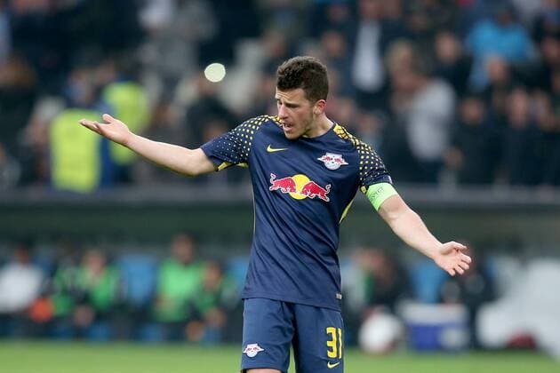 Diego Demme RB Leipzig 31 after the 2 1 Olympique Marseille vs RB Leipzig UEFA Europa League quarter-final match football 12 04 2018 Marseille Copyright: xLanger Eibner-Pressefotox EP_HLR