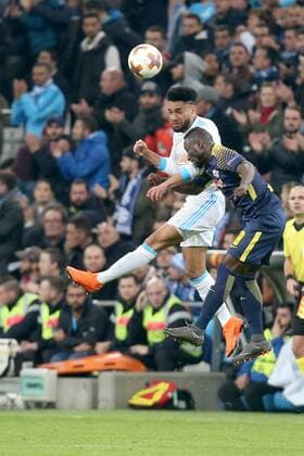 Jordan Amavi Olympique Marseille 18 Naby Keita RB Leipzig 8 Olympique Marseille vs RB Leipzig UEFA Europa League quarter-final match football 12 04 2018 Marseille Copyright: xLanger Eibner-Pressefotox EP_HLR
