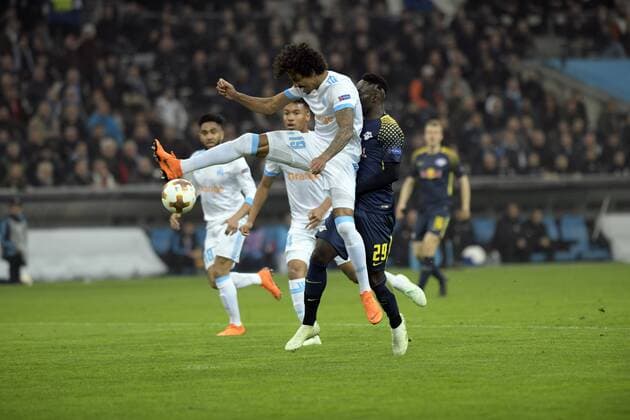 Luiz Gustavo (OM) FOOTBALL : Marseille vs RB Liepzig - Europa League - 12 04 2018 FranckPennant Panoramic 