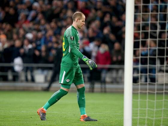 Peter Gulacsi RB Leipzig 32 frustrated Olympique Marseille vs RB Leipzig UEFA Europa League quarter-final match football 12 04 2018 Marseille Copyright: xLanger Eibner-Pressefotox EP_HLR