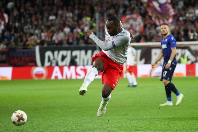 SOCCER - EL, RBS vs Lazio SALZBURG,AUSTRIA,12.APR.18 - SOCCER - UEFA Europa League, quarterfinal, Red Bull Salzburg vs SS Lazio. Image shows Reinhold Yabo (RBS). GEPAxpictures xChristianxWalgram