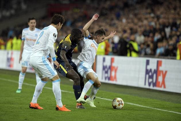 Lopez (OM) FOOTBALL : Marseille vs RB Liepzig - Europa League - 12 04 2018 FranckPennant Panoramic 