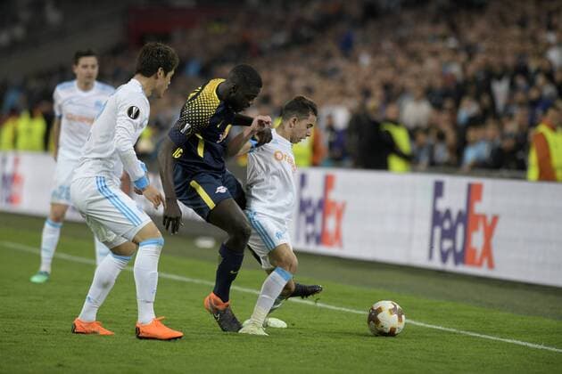 Lopez (OM) FOOTBALL : Marseille vs RB Liepzig - Europa League - 12 04 2018 FranckPennant Panoramic 