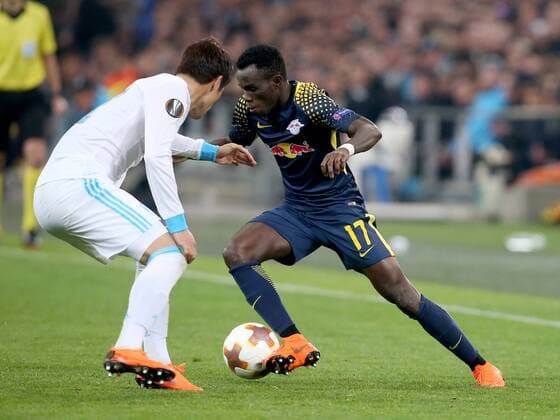 Hiroki Sakai Olympique Marseille 2 Bruma RB Leipzig 17 Olympique Marseille vs RB Leipzig UEFA Europa League quarter-final match football 12 04 2018 Marseille Copyright: xLanger Eibner-Pressefotox EP_HLR