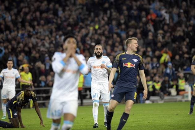 Mitroglou (OM) FOOTBALL : Marseille vs RB Liepzig - Europa League - 12 04 2018 FranckPennant Panoramic 