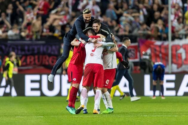 Salzburg Austria 12 04 2018 UEFA Europa League 2017 18 Season Quarter finals Second leg Red Bull Salzburg Lazio Rome Salzburg Final victory DeFodi507