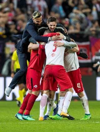 Salzburg Austria 12 04 2018 UEFA Europa League 2017 18 Season Quarter finals Second leg Red Bull Salzburg Lazio Rome Salzburg Final victory DeFodi507
