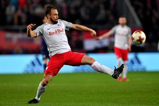 SOCCER - EL, RBS vs Lazio SALZBURG,AUSTRIA,12.APR.18 - SOCCER - UEFA Europa League, quarterfinal, Red Bull Salzburg vs SS Lazio. Image shows Andreas Ulmer (RBS). GEPAxpictures xFlorianxErtl