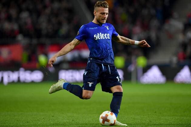 Bilder des Tages - SPORT SOCCER - EL, RBS vs Lazio SALZBURG,AUSTRIA,12.APR.18 - SOCCER - UEFA Europa League, quarterfinal, Red Bull Salzburg vs SS Lazio. Image shows Ciro Immobile (Lazio). GEPAxpictures xFlorianxErtl