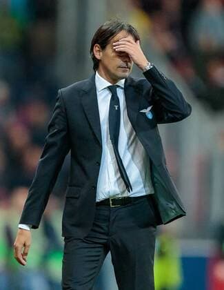 12 04 2018 Red Bull Arena Salzburg UEFA Champions League Final FC Salzburg vs SS Lazio Roma Quarter-Finals Rueckspiel im Bild Coach Simone Inzaghi SS Lazio Roma during the UEFA Europa League Quaterfinal 2nd Leg match between FC Salzburg and SS Lazio Roma at the Red Bull Arena in Salzburg Austria on 2018 04 12 Salzburg  EX_FEI