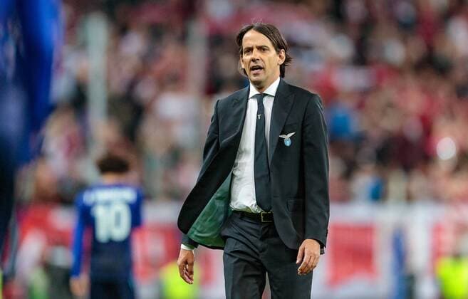 12 04 2018 Red Bull Arena Salzburg UEFA Champions League Final FC Salzburg vs SS Lazio Roma Quarter-Finals Rueckspiel im Bild Coach Simone Inzaghi SS Lazio Roma during the UEFA Europa League Quaterfinal 2nd Leg match between FC Salzburg and SS Lazio Roma at the Red Bull Arena in Salzburg Austria on 2018 04 12 Salzburg  EX_FEI