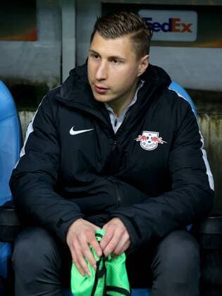 Willi Orban RB Leipzig 4 on the bench Olympique Marseille vs RB Leipzig UEFA Europa League quarter-final match football 12 04 2018 Marseille Copyright: xLanger Eibner-Pressefotox EP_HLR