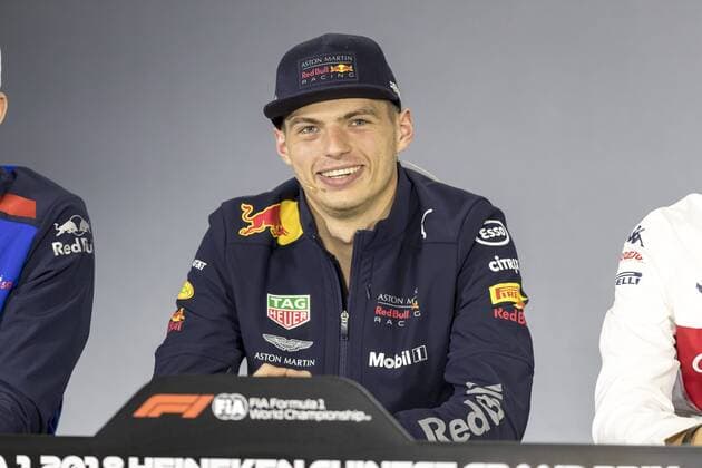 Dutch F1 driver Max Verstappen of Red Bull Racing attends a press conference PK Pressekonferenz before the 2018 Formula 1 Chinese Grand Prix at the Shanghai International Circuit in Shanghai, China, 12 April 2018. F1 drivers meet press to preheat 2018 Formula 1 Chinese Grand Prix in Shanghai  20180412_61304