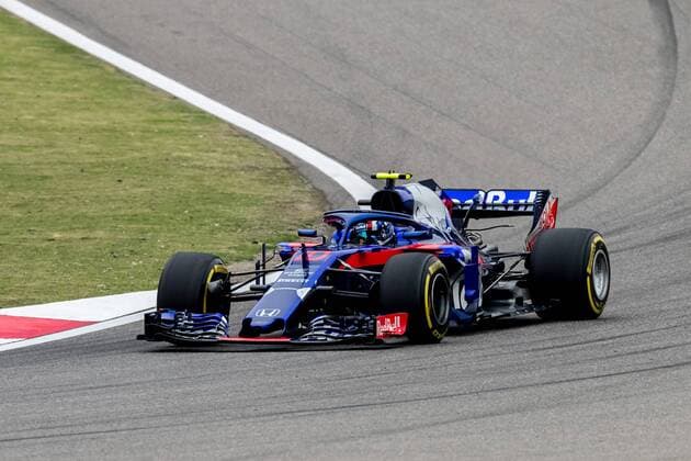 French F1 driver Pierre Gasly of Scuderia Toro Rosso steers his car during a practice session for the 2018 Formula 1 Chinese Grand Prix at the Shanghai International Circuit in Shanghai, China, 13 April 2018. F1 drivers in full swing for Chinese Grand Prix in practice session  pbu784429_12