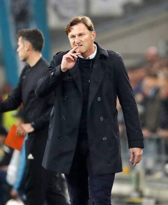 Marseille RB Leipzig Soccer Euro League Marseille 12 04 2018 Stade Velodrome Soccer UEFA Euro League Quarter Finals 2nd leg Olympique Marseille vs RB Leipzig 5 2 3 1 Bild Coach Ralph Hasenhüttl Hasenhuettl RB Leipzig