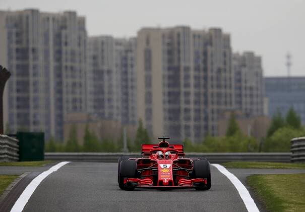 Shanghai: Motorsports: Formula 1 2018 Heineken Chinese Grand Prix Chinese Formula One Grand Prix Shanghai Circuit April 08, 2018 in Shanghai, China. , 5 Sebastian Vettel (GER, Scuderia Ferrari) Shanghai China