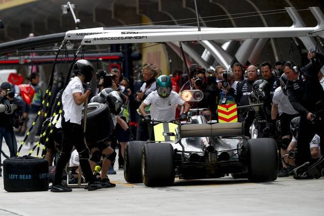 Shanghai: Motorsports: Formula 1 2018 Heineken Chinese Grand Prix Chinese Formula One Grand Prix Shanghai Circuit April 08, 2018 in Shanghai, China. 44 Lewis Hamilton (GBR, Mercedes AMG Petronas F1 Team), Shanghai China