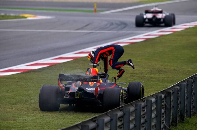 has an engine failure during practice Shanghai China