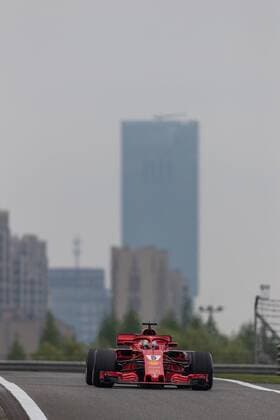 Sebastian Vettel Scuderia Ferrari with his car on the track Grand Prix of China 2018 race Motorsport Formula 1 14 04 2018 Shanghai Copyright: xIllman Eibner-Pressefotox EP_EER