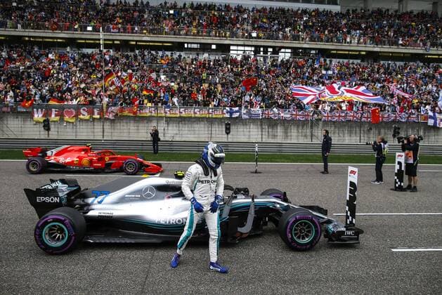 Shanghai: Motorsports: Formula 1 2018 Heineken Chinese Grand Prix Chinese Formula One Grand Prix Shanghai Circuit April 08, 2018 in Shanghai, China. 77 Valtteri Bottas (FIN, Mercedes AMG Petronas), Shanghai China