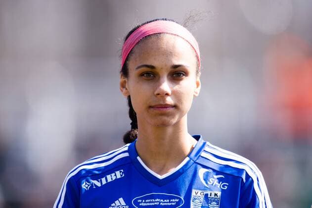 180414 Vittsjös Genessee Daughetee during the football match in Damallsvenskan between Vittsjö and Kristianstad April 14, 2018 Kristianstad  Copyright: AvdoxBilkanovic BB180414AB059