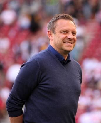 14 04 2018 Germany Stuttgart Football Bundesliga 30 Matchday Season 2017 2018 VfB Stuttgart vs Hannover 96 Coach Andre Breitenreiter Hannover