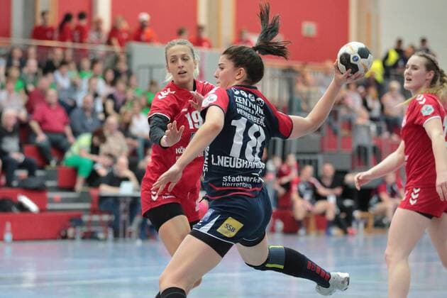 FSG Mainz 05 Budenheim SG H2Ku Herrenberg 14 04 2018 GER Handball in Lea Neubrander 18 H2Ku Herrenberg Eibner Press photo Ulrich Scherbaum Mainz Budenheim Copyright: xEibner-Pressefoto UlrichxScherbaumx EP_usm