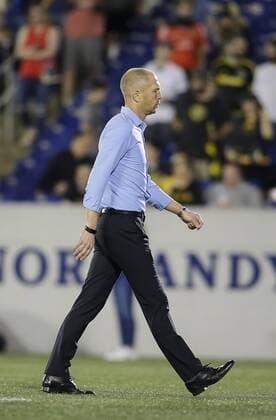 April 14, 2018: Columbus Crew SC Head Coach Gregg Berhalter after a MLS Fussball Herren USA soccer match between the D.C. United and the Columbus Crew SC at Navy Marine Corp Memorial Stadium in Annapolis, MD. CSM MLS 2018: D.C. United vs Columbus Crew SC APR 14 - ZUMAc04_ 20180414_zaf_c04_208 Copyright: xJustinxCooperx