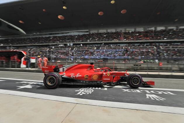 Sebastian Vettel Scuderia Ferrari drives on the track Grand Prix of China 2018 race Motorsport Formula 1 15 04 2018 Shanghai Copyright: xIllman Eibner-Pressefotox EP_ANS
