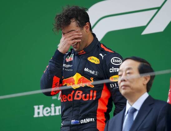 Shanghai: Motorsports: Formula 1 2018 Heineken Chinese Grand Prix Chinese Formula One Grand Prix Shanghai Circuit in Shanghai, China. 3 Daniel Ricciardo (AUS, Red Bull Racing), Shanghai China