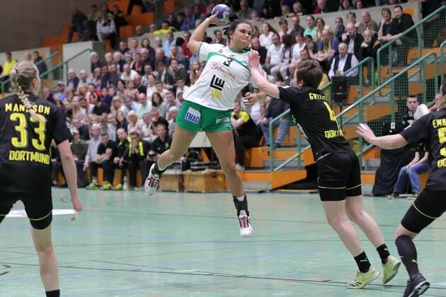 Maxime Struijs FRISCH AUF Womens jump throw GER 1 league Handball Women BVB Dortmund FAG Goeppingen Dortmund Copyright: xEIBNER Wolfgang_Stummbilligx EP_EER