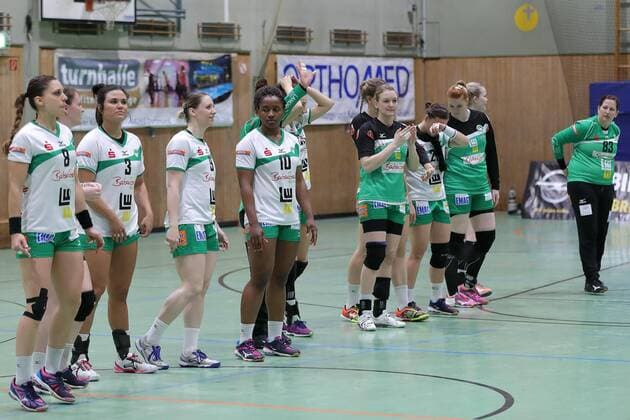 The players from Goeppingen after the match GER 1 Liga Handball Women BVB Dortmund FAG Goeppingen Dortmund Copyright: xEIBNER Wolfgang_Stummbilligx EP_EER