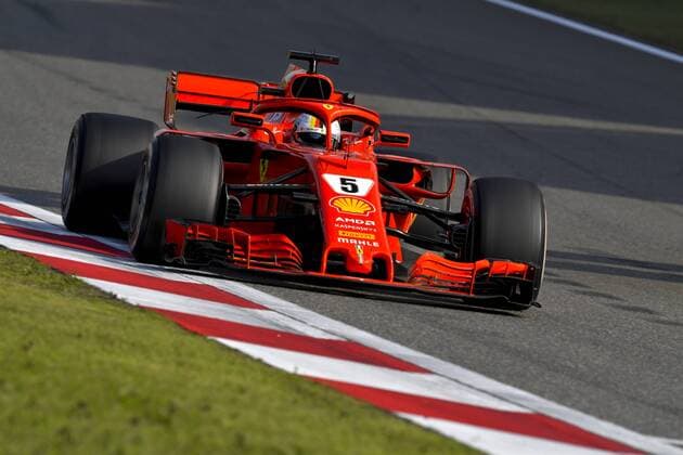 Shanghai: Motorsports: Formula 1 2018 Heineken Chinese Grand Prix Chinese Formula One Grand Prix Shanghai Circuit in Shanghai, China. , 5 Sebastian Vettel (GER, Scuderia Ferrari) Shanghai China