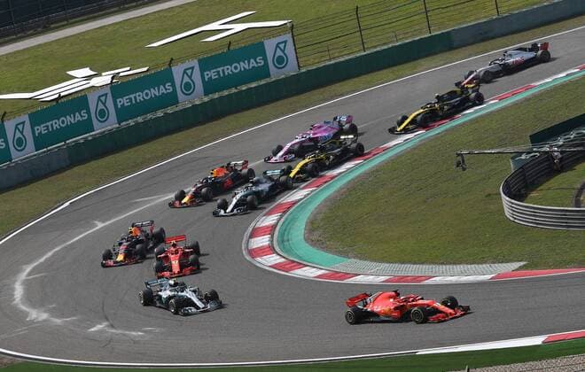 Start formula 1 GP China in Shanghai 15 04 2018 Photo mspb Jerry Andre Start formula 1 GP China 2018