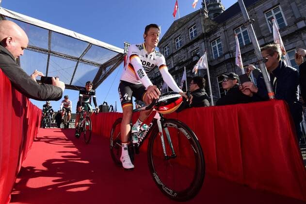 VALKENBURG, THE NETHERLANDS - APRIL 15 : BURGHARDT Marcus (GER) of Bora - Hansgrohe pictured during the UCI WorldTour 53rd Amstel Gold Race cycling race with start in Maastricht and finish in Valkenburg on April 15, 2018 in Valkenburg, The Netherlands CYCLISME : Amstel Gold Race - 15 04 2018 PhotoNews Panoramic 