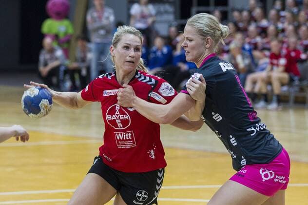 Handball Bundesliga TSV Bayer 04 Leverkusen vs TuS Metzingen 26 24 Handball Bundesliga TSV Bayer 04 Leverkusen vs TuS Metzingen 26 24 am 15 4 2018 Leverkusen Ostermann Arena Germany Photo Ralf Kardes Elf Civil Jurgutyte 3 RM xrkx