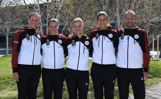 Team Anna Lena Groenefeld Tatjana Maria Angelique Kerber Julia Goerges and Team Captain Jens Gerlach