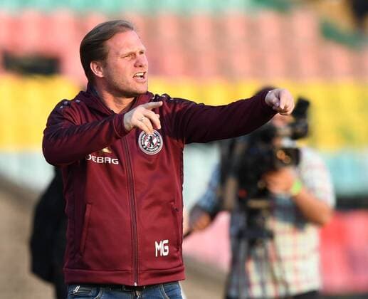 Football Mens Season 2017 2018 Semifinal in the Berlin Pilsner Cup BFC Dynamo Tennis Borussia coach Rene Rydlewicz BFC Dynamo 18 04 2018 Copyright: xMatthiasxKochx